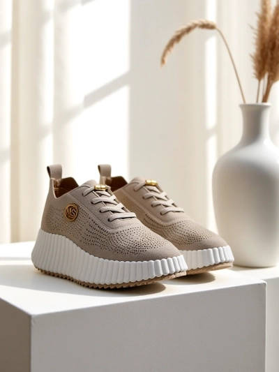 Royalfashion Damen sportliche Schnürsneaker Tobin