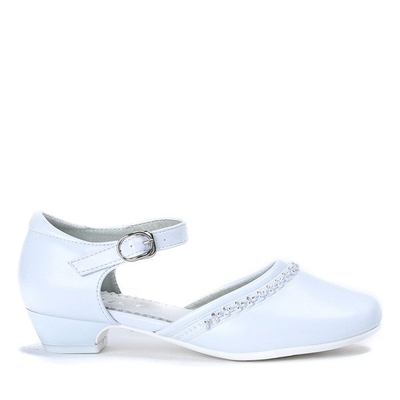 Weiße Mädchenschuhe mit Zirkonen Alennia - Schuhe 1