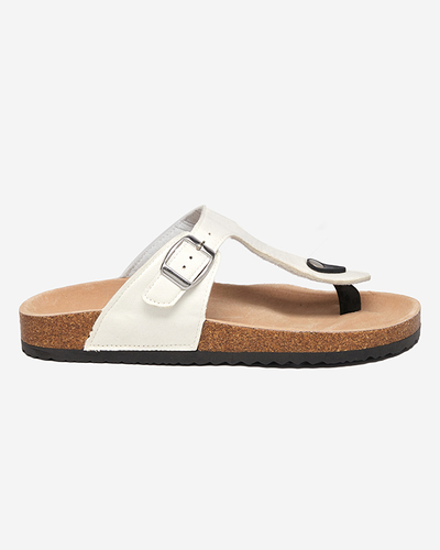 Білі жіночі шльопанці Sodifo