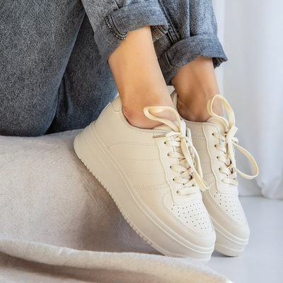 Beige Damen-Plateau-Sneaker Silvina - Schuhe