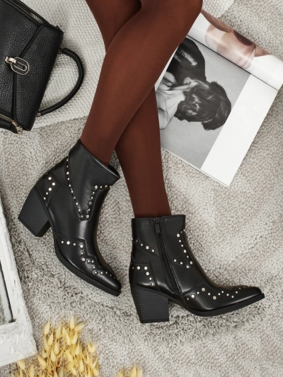 Cowboystiefel mit Absatz und Nieten Glaciere