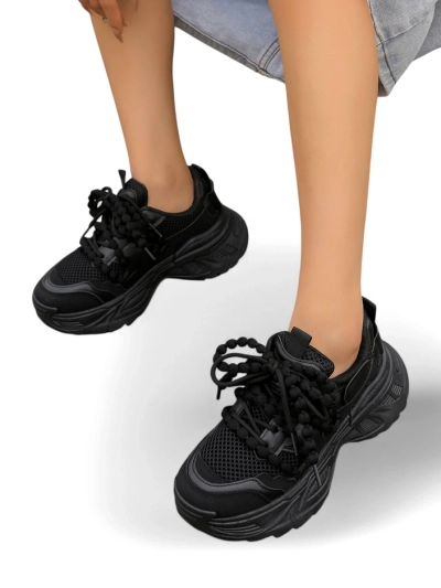 Royalfashion Damen sportliche Sneakers auf dickerer Sohle Loness