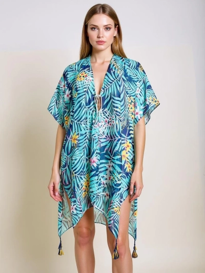 Pareo Helene Tropica Royalfashion knielang – buntes Strandkleid