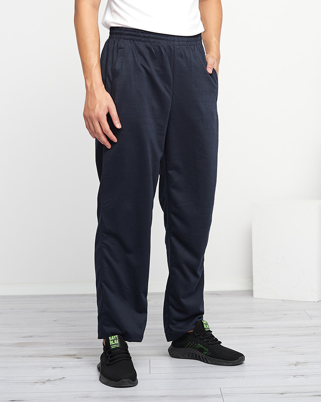 Marineblaue gerade Herren-Jogginghose mit Taschen - Kleidung