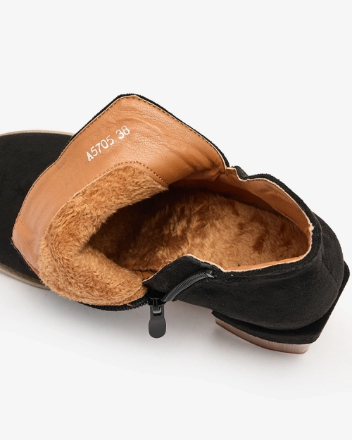 Чоботи Royalfashion Black Lemere на квадратних підборах