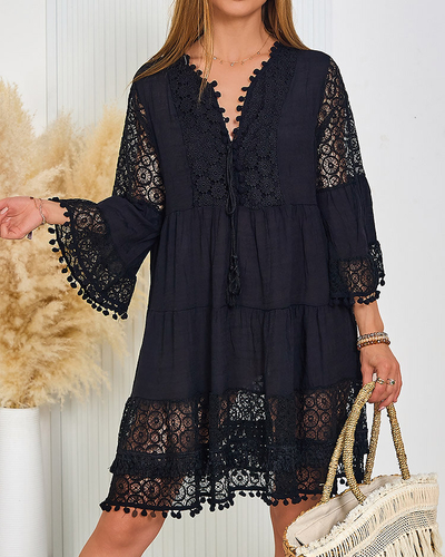 Royalfashion Damen Strandkleid mit Schößchen