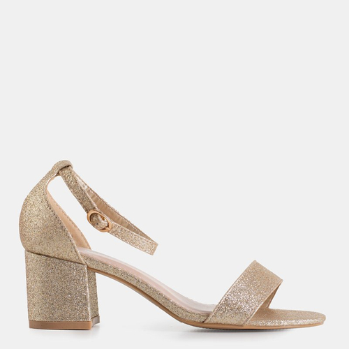 Золоті жіночі босоніжки з блискітками Brossina