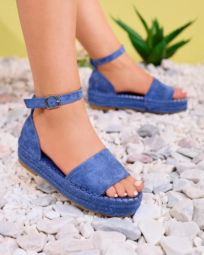 Blaue Damen Plateausandalen Sitra - Footwear