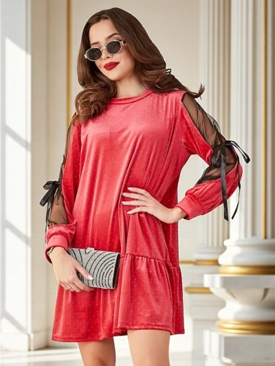 Royalfashion Damenvelourskleid