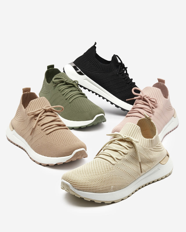 OUTLET Schwarze gewebte Damensneaker Erina - Schuhe