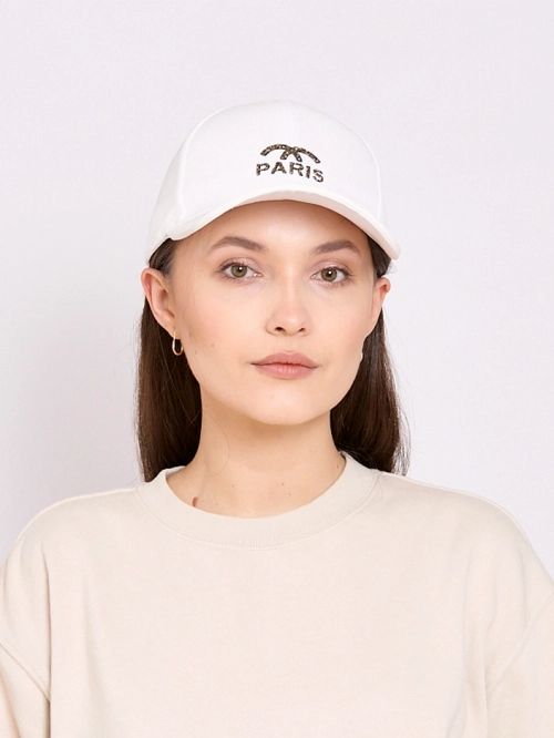 Royalfashion Жіноча кепка з козирком та декором з стразів