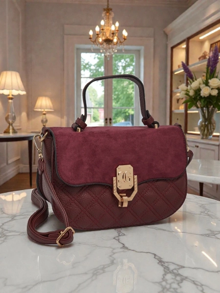 Damenhandtasche Luna Bordowa Ökologisch Elegant für den Alltag