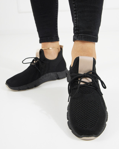 Sportschuhe in Schwarz und Beige für Damen Bommgi - Schuhe