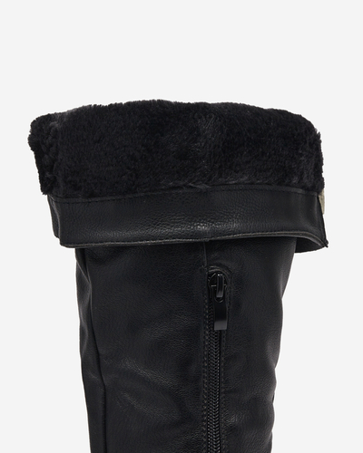 Жіночі чорні утеплені чоботи Radolia - Взуття