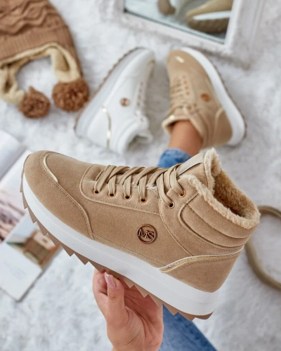 Royalfashion Warmed women's sneakers with fur Casill