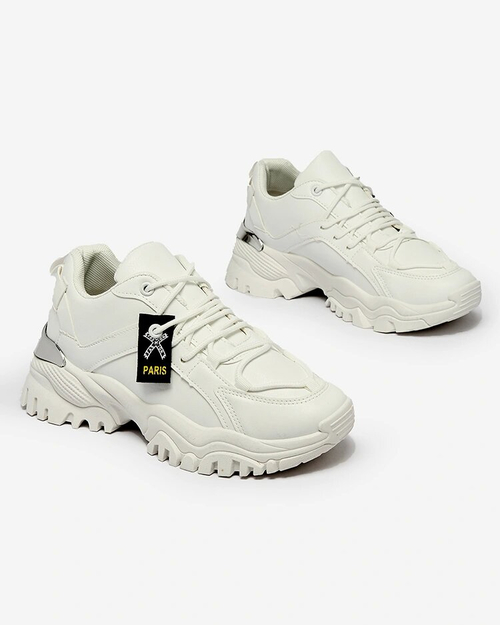 Royalfashion Білі жіночі спортивні кросівки на суцільній підошві Lejlika