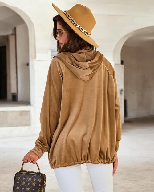 Жіночий світшот Royalfashion з капюшоном на блискавці