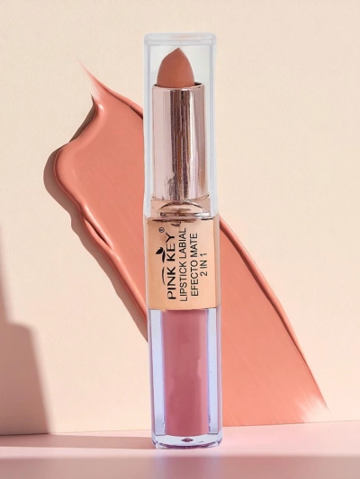 Mattier Lippenstift in Stift- und Flüssigform 2-in-1 Peach Pie
