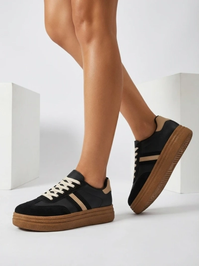 Damen Sneakers Luna Schwarz Ökologisch Casual für den Frühling