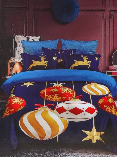 Royalfashion Weihnachts-Bettwäsche-Set 160x200 komplett 3-TEILIG