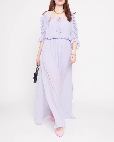 Lila spanisches Maxikleid für Damen - Kleidung