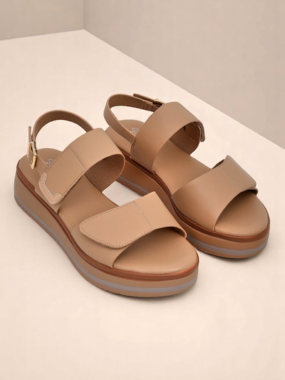 Royalfashion Damensandalen mit dickerer Sohle Tulipp