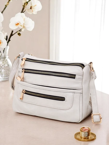 Royalfashion Kleine quadratische Handtasche aus Ökoleder Niva Time