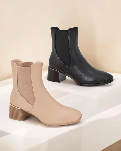 Royalfashion Damen Stiefeletten mit niedrigen Absätzen Eterra