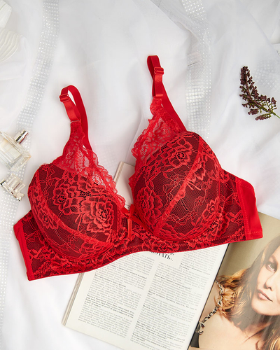 Royalfashion Damen-BH mit Spitzenverzierung