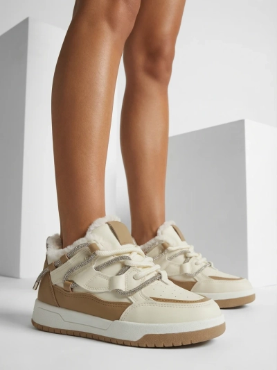 Sneakers Damen Aurora Beige Leder Bequem für den Alltag
