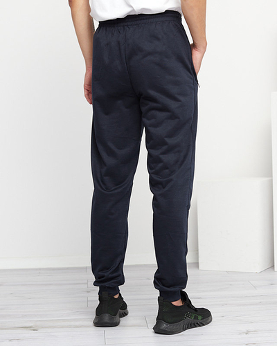 Marineblaue Herren-Jogginghose mit Taschen - Kleidung