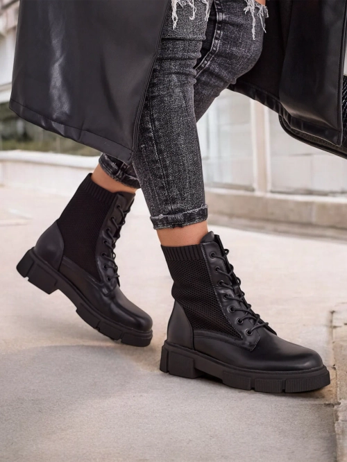 Відкриті жіночі плоскі чоботи до щиколотки Rowic