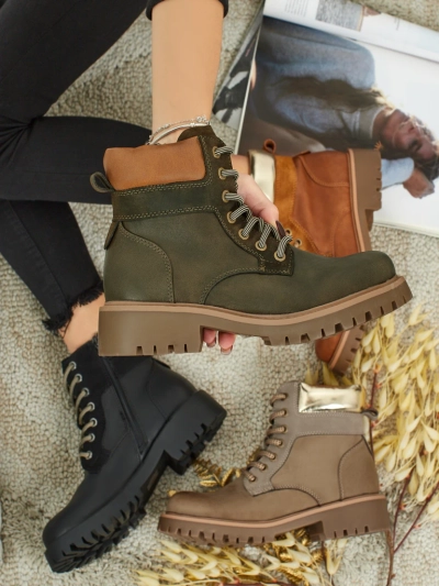 Damen Trapper Stiefeletten Maestroe