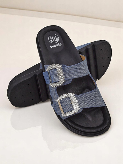 Royalfashion Damen-Slides mit Schnallen Mrs Aurora