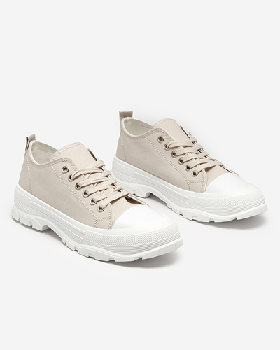 Graue Damen-Sneaker auf höherer Sohle Mytiko - Footwear