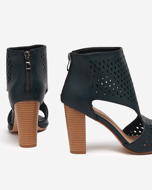 Чорні жіночі ажурні босоніжки Azua- Footwear