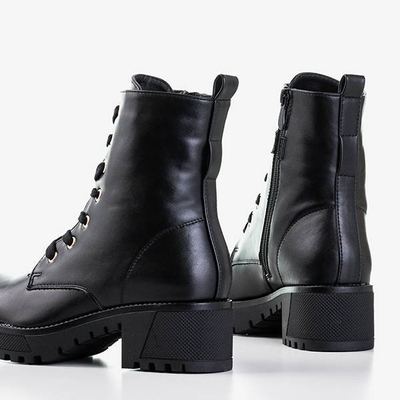 Schwarze Öko-Lederarbeiterinnen Minna - Footwear