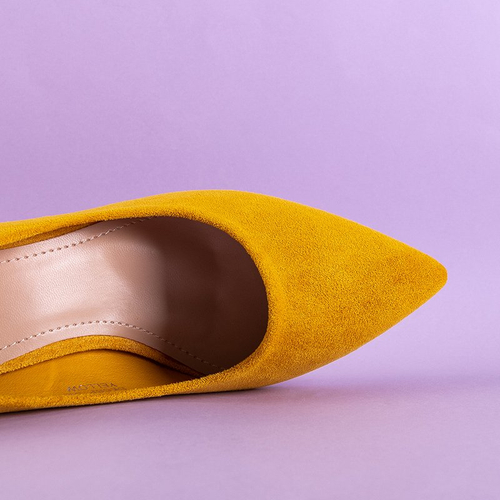 Жовті жіночі туфлі на підборах Simiela