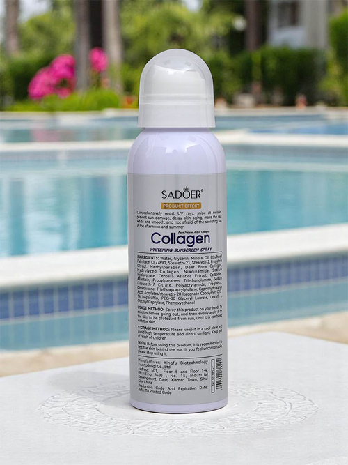 Спрей для захисту від сонця Sadoer SPF 50 з колагеном