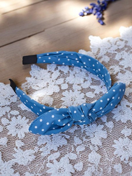 Royalfashion Haarband mit gepunkteter Schleife Lilka