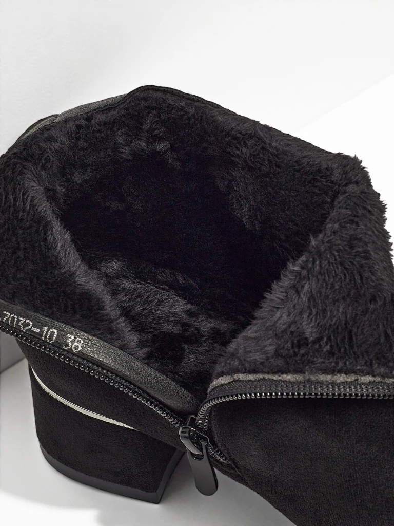 Damen Stiefeletten Arshinea aus Wildlederimitat mit Blockabsatz