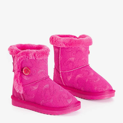 Fuchsia Kinderschneeschuhe mit Fell Xialo - Schuhe