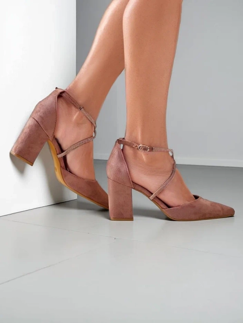 Royalfashion Жіночі туфлі з екосаме з ремінцями Eurole