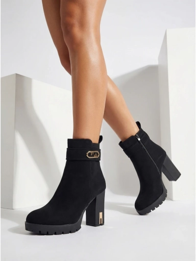 Жіночі ботильйони еко замшеві на підборах Tovia