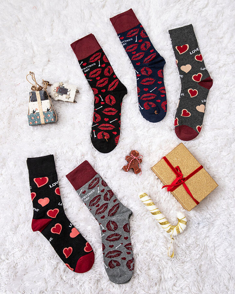 Royalfashion Langer Herrensockensatz LOVE 5/Pack