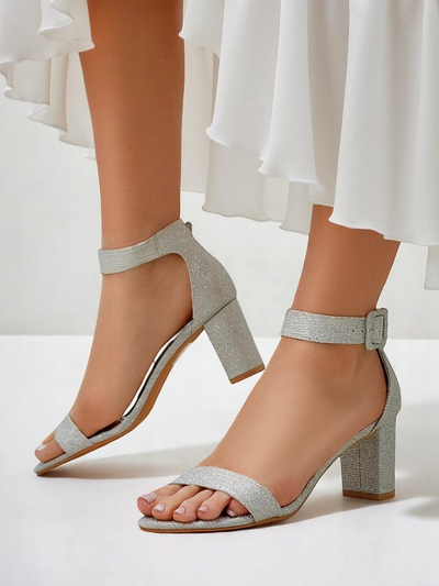 Royalfashion Glitzer Damen Sandalen Montrea