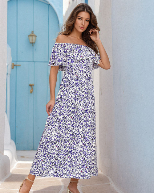 Royalfashion Жіноча міді-сукня а-ля гімнастерка