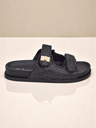 Royalfashion Damen-Pantoletten mit geflochtenem Design Delibeli