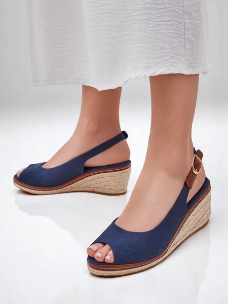 Royalfashion Damen Wedge Sandalen mit offenem Zehenbereich Tafenis