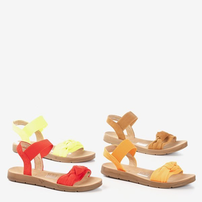 Neonorange rötliche Sandalen - Schuhe 1